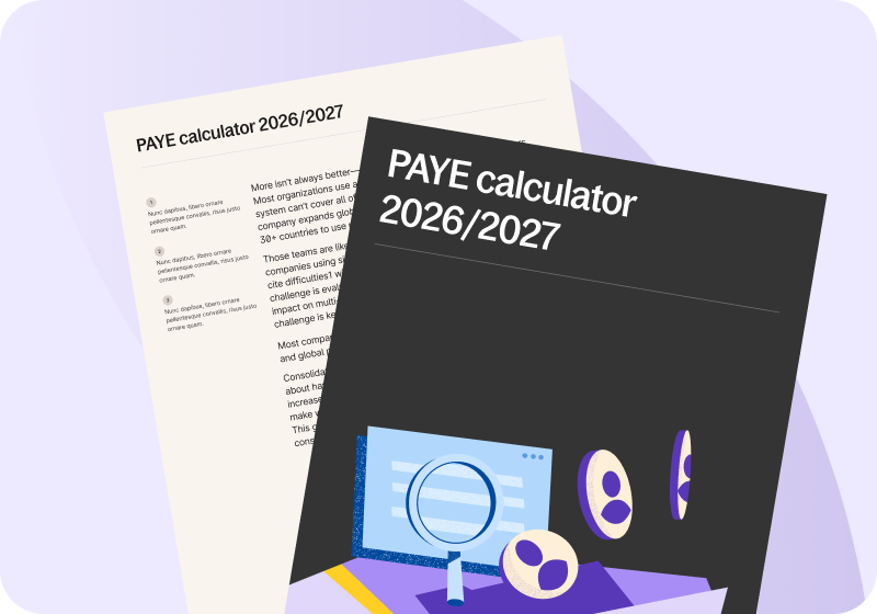 PAYE calculator 2026/2027