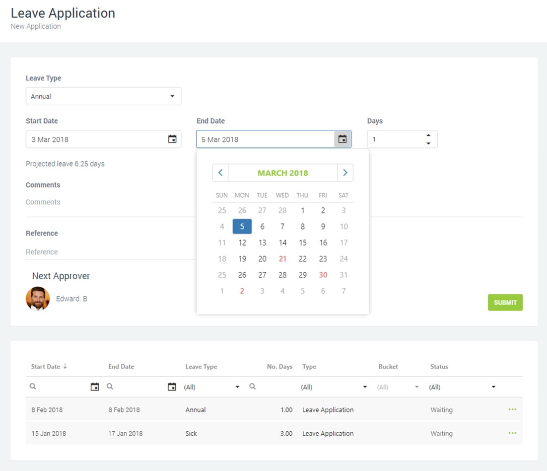 Leave-Application-Crop Manager and Employee Self Service