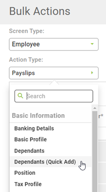Bulk Actions